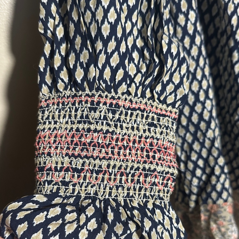 Anthropologie Vanessa Virginia Large Boho Western Off Shoulder Top - Picture 4 of 6